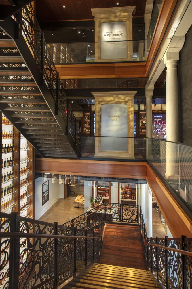 View of 3 floors and monumental staircase